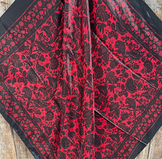 Black & red paisley wild rag