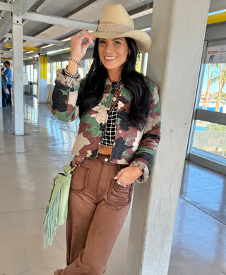 Ida Mae camo quilted jacket