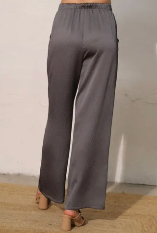 Macee charcoal wide leg dress pants