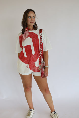 Oversized OU graphic tee