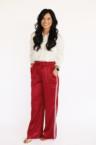 Britt Crimson track pants
