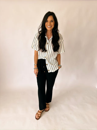 Blair black linen pants