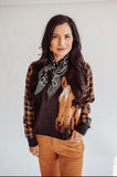 Horse plaid sweater
