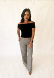 Emily black checkered pants