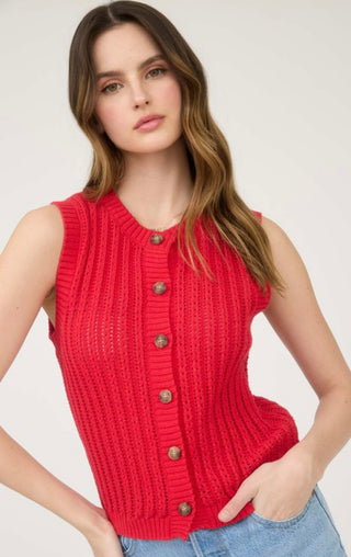 Rita red sweater vest