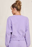 Brooklyn texture pullover - purple
