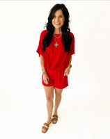 Tandi red shorts