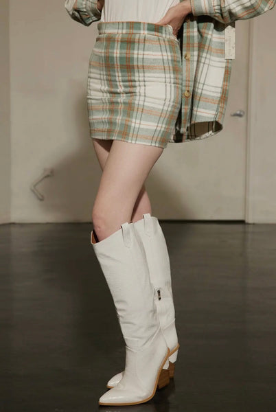 Greer plaid skirt