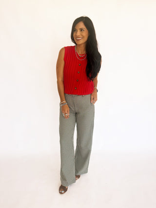 Rita red sweater vest