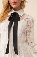 Emily lace dress with bow