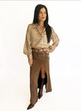 Langley snake skin blouse