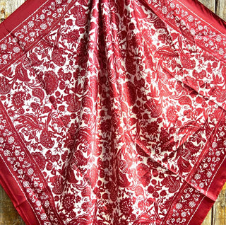 Crimson paisley wild rag