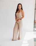 Brittany taupe jumpsuit