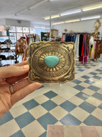 Fluted square belt buckle - J Alexander