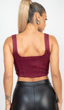 Mallory suede corset top - 2 colors