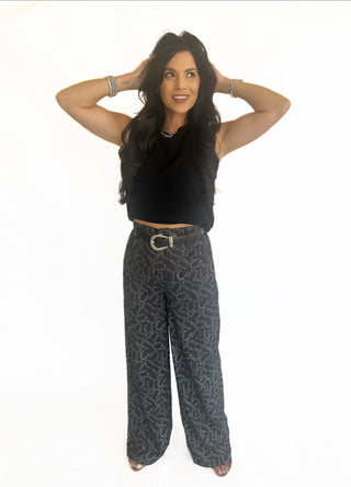Horseshoe wide leg pants