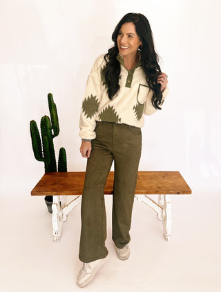 Rowdy Aztec fleece pullover