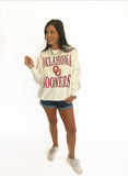 Oklahoma Sooners sweatshirt with stars on the sleeve