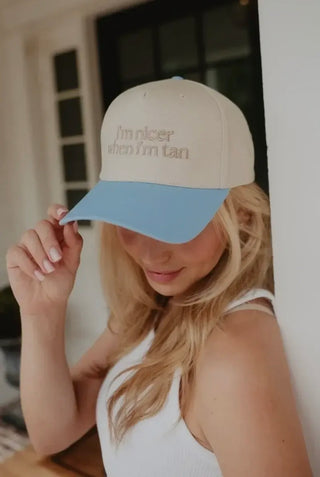 I’m nicer when I’m tan hat - 2 colors