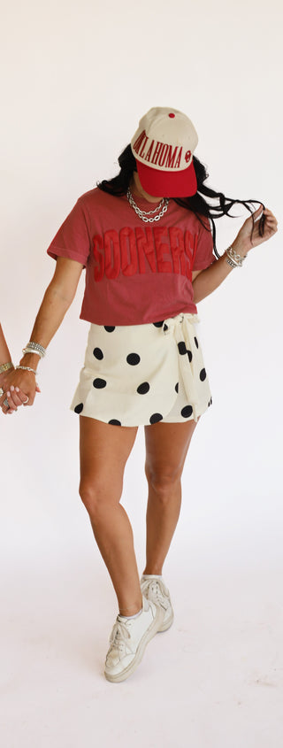 Polka dot skort