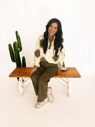 Rowdy Aztec fleece pullover