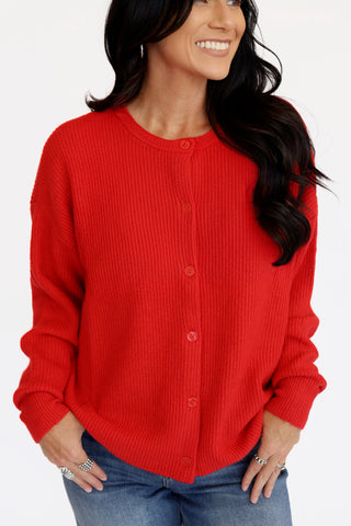 Charolette red cardigan