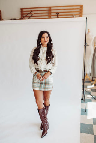 Greer plaid skirt