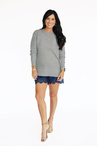 Shea grey waffle sweater