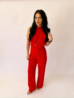 Harper red jumpsuit