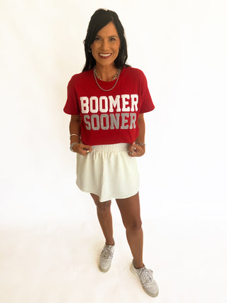 Boomer Sooner chenille top
