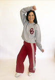 OU chenille patch sweatshirt