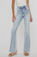 Sissy acid wash flare jeans - Kan can