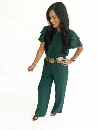 Katherine Hunter green jumpsuit