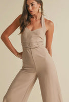 Brittany taupe jumpsuit
