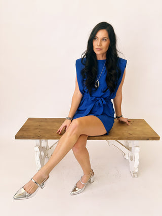 birdie blue dress French Connection Women's Birdie Square-Neck Dress - Cashmere Blue