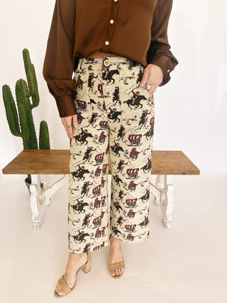 Covered wagon tapestry pants