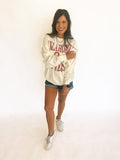 Oklahoma Sooners sweatshirt with stars on the sleeve