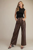 Jenna brown leather pants