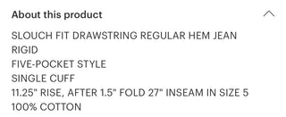 Jolee relaxed drawstring denim - Kan Can