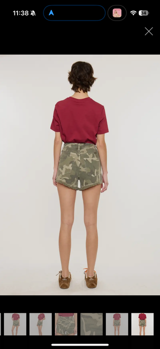 Kan can camo cut off shorts