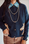 Navy Horsey cardigan