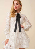 Emily lace dress with bow