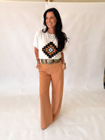 Paula subtle shimmer Aztec top
