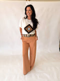 Paula subtle shimmer Aztec top