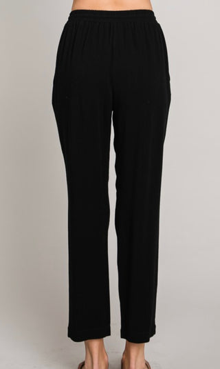 Blair black linen pants