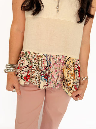 Savvy Patchwork cotton blouse