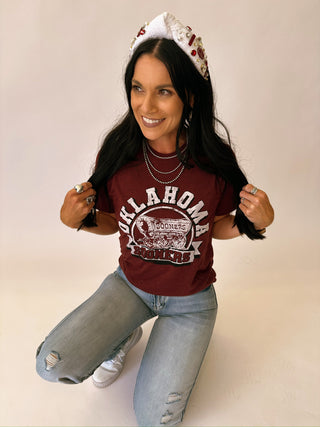 Oklahoma Sooners schooner - crimson