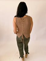 Brayden sweater tank with braided back