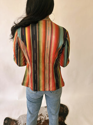 Reba serape western blazer with concho buttons
