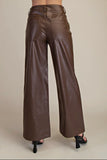 Jenna brown leather pants